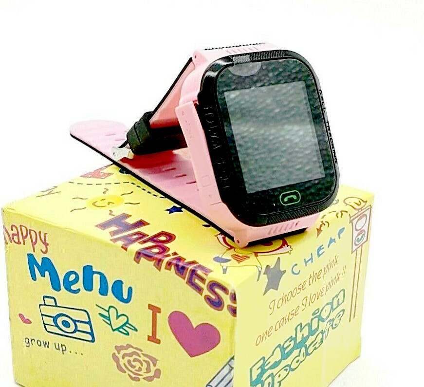 Kids Multi-Function Smart Watch, Location SOS GPS Tracker 1.44 inch PINK + Black