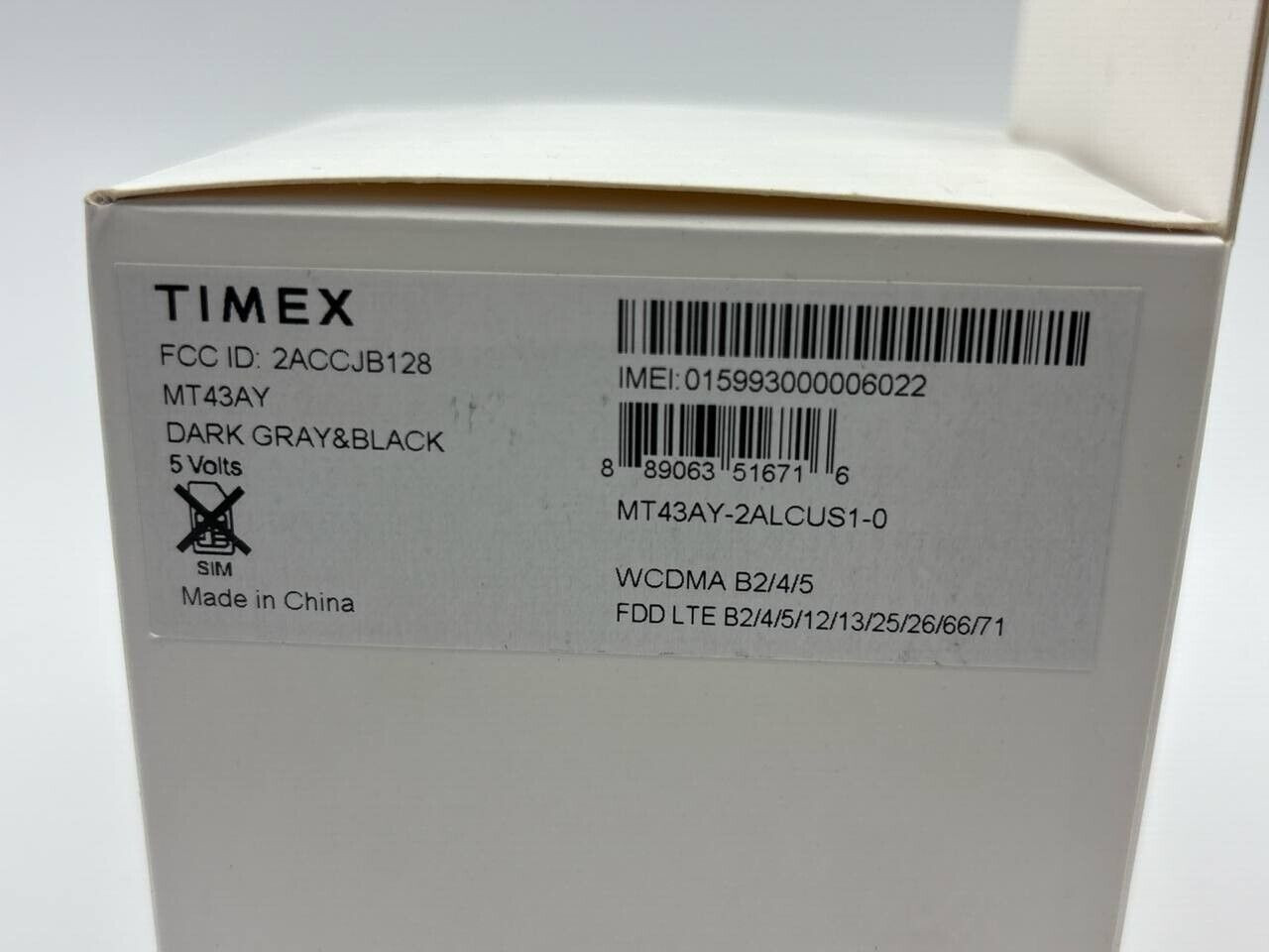 Timex MT43AY Family Connect Senior Smart Watch WiFi 45mm Android iOS T-Mobile