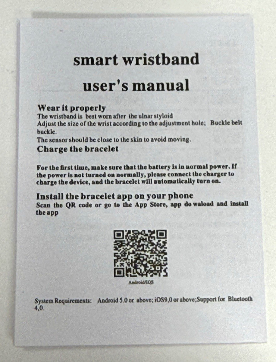 NEW = Smart Bracelet-Health Monitor-Checks Heart Rate, Blood Pressure, Clock