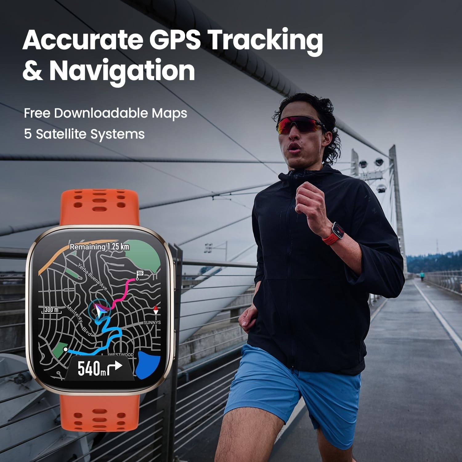 Bip 6 Smart Watch, 1.97″ AMOLED Display, GPS, iOS/Android | 46mm, 14-Day Batt…