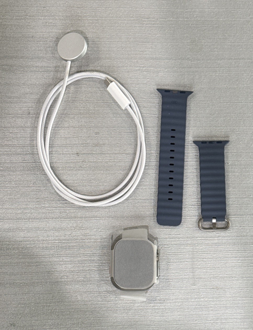 Apple Watch Ultra 3 49mm GPS + Cell Titanium w/ Anchor Blue Ocean Band MEWH4LW/A