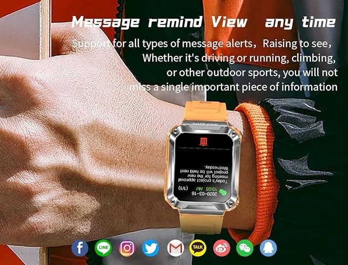 3 in 1 Bluetooth Smart Watch for Android iPhone Military Fitness Tracker Watch