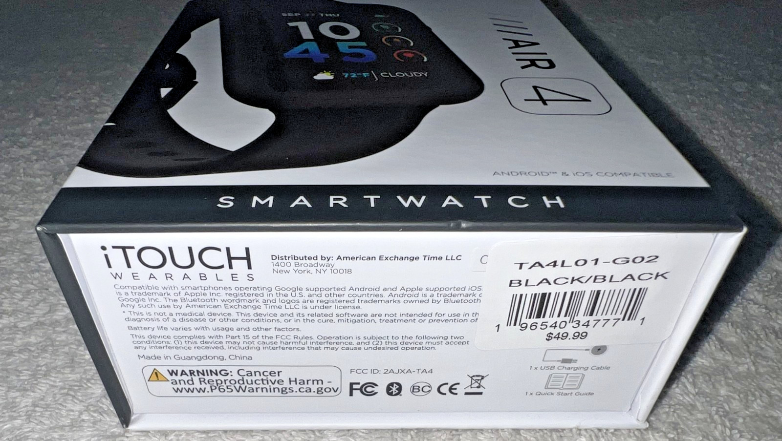 ITOUCH WEARABLES AIR4 SMARTWATCH **NEW**