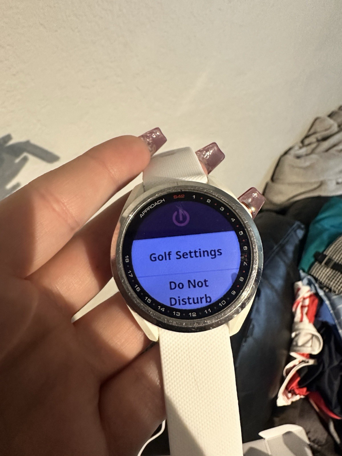 Garmin Approach S42 GPS Golf Smartwatch 42mm White Silicone Band Bluetooth