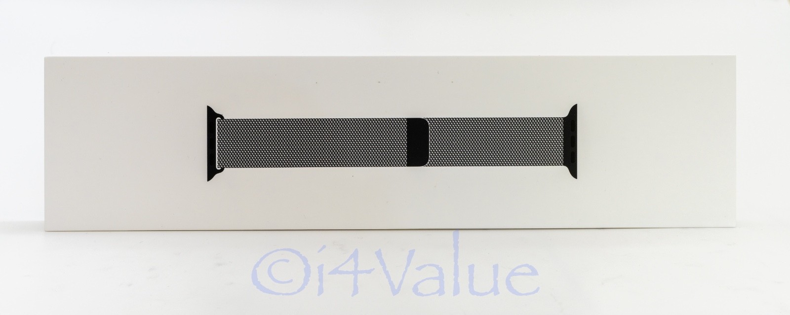 L@@K! Apple Watch Series 7, 45mm Graphite Stainless Steel Case, Milanese Band