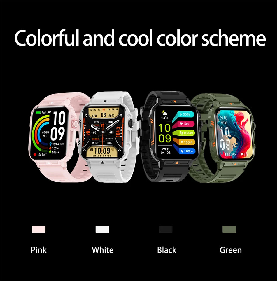 Smart Watch Bluetooth Call For Android IOS IP68 Waterproof Ftiness Watches