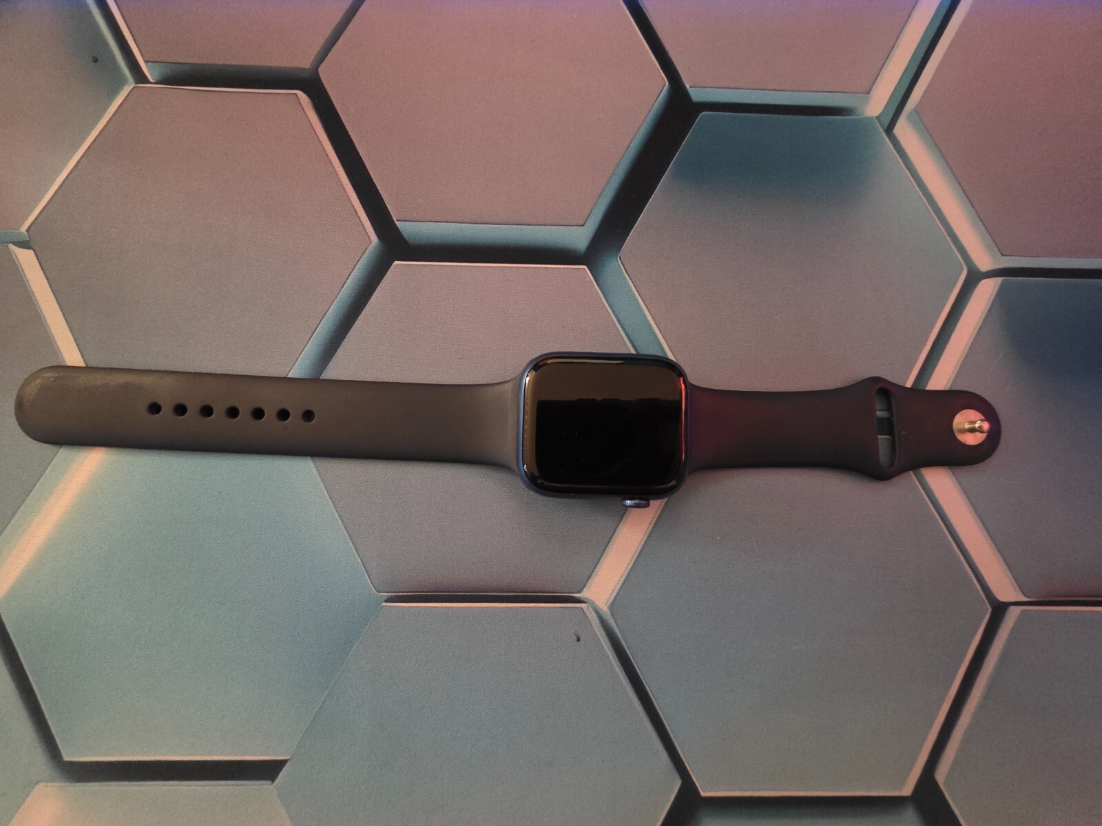 Apple Watch Series 7 45mm Graphite Stainless Steel Case with Abyss Blue Sport…