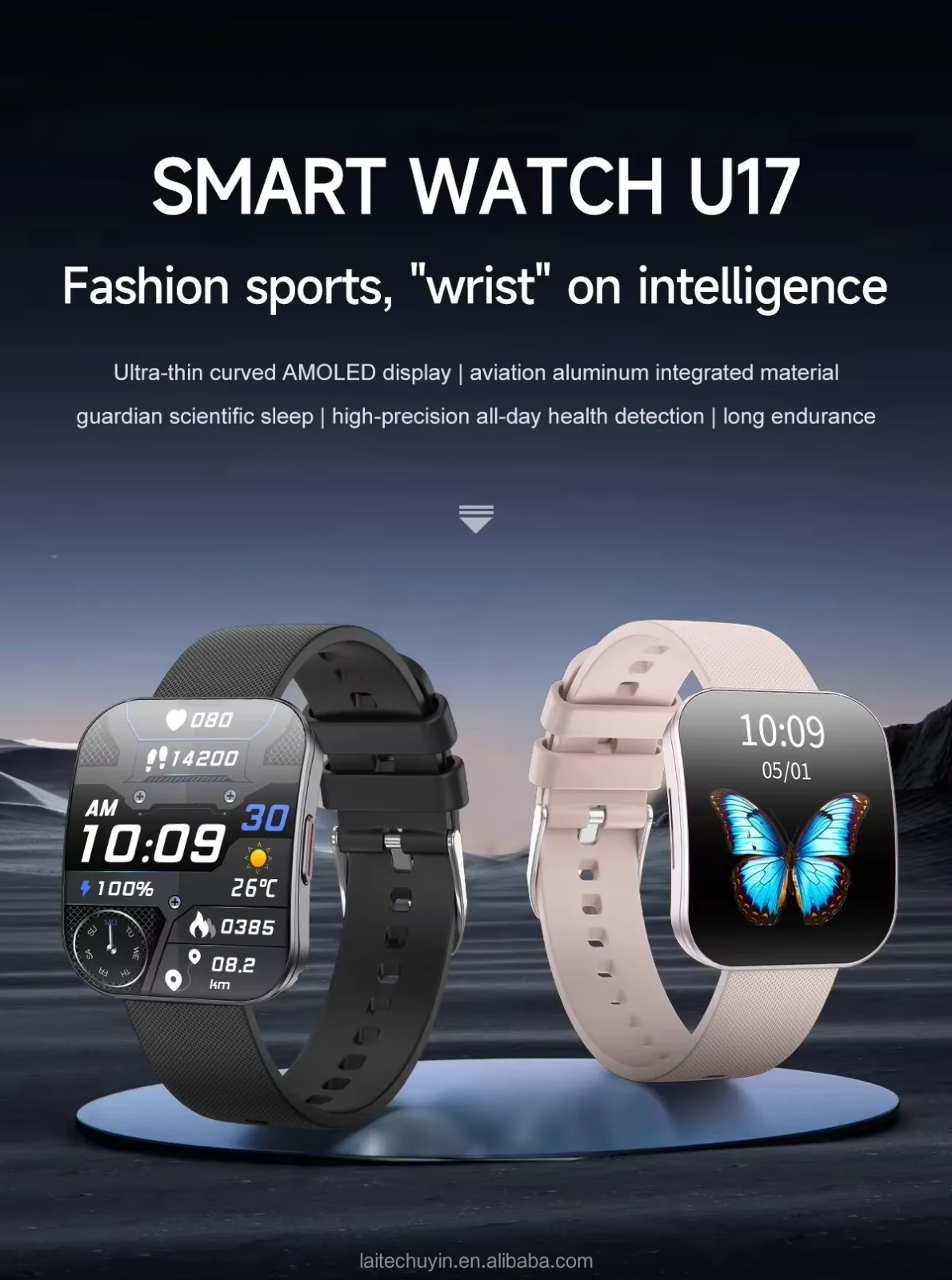 U7 Ultra AMOLED Smartwatch Men Women Bluetooth Calling Heart Rate IP68 Android i