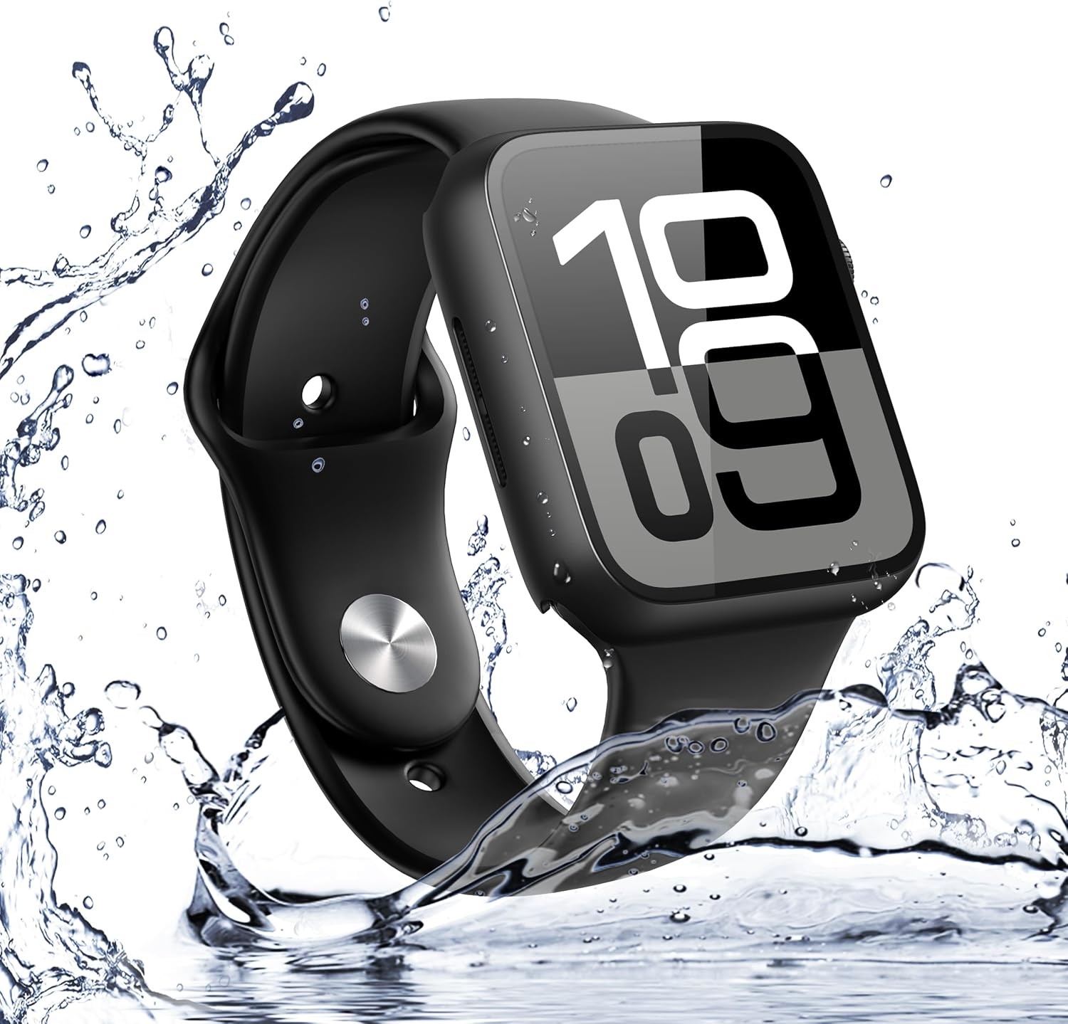 2 Pack Waterproof Hard Case with Tempered Glass for Apple Watch 42mm Anti-Fall