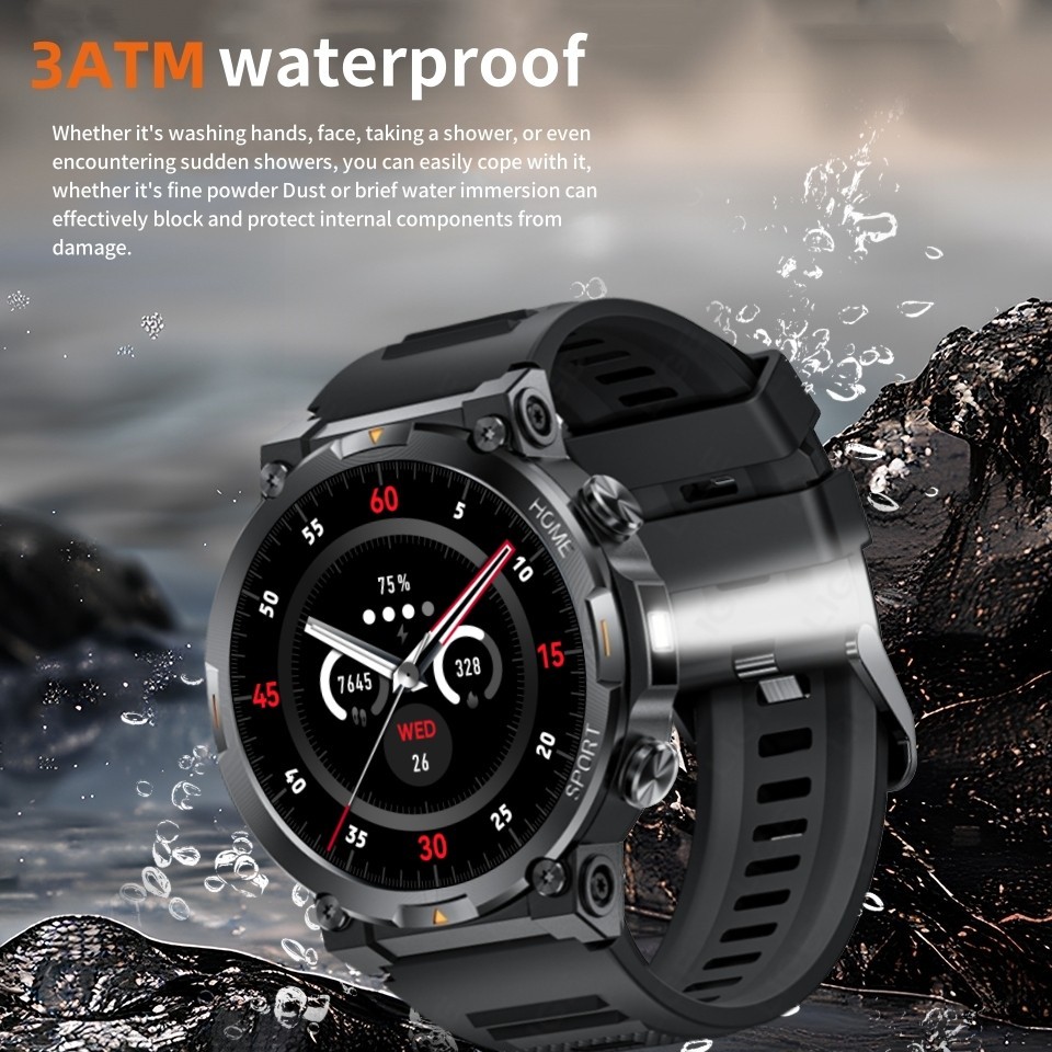 Smart Watch Military Tactical Men Sports Heart Rate Fitness Tracker Wristwatch