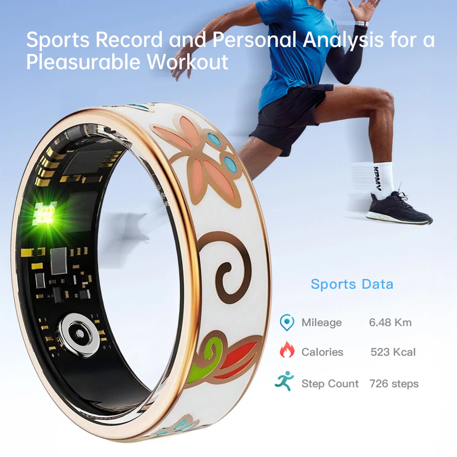 NEW Healthy Smart Ring 5 ATM Waterproof Wireless Call Heart Rate/Sleep/Blood
