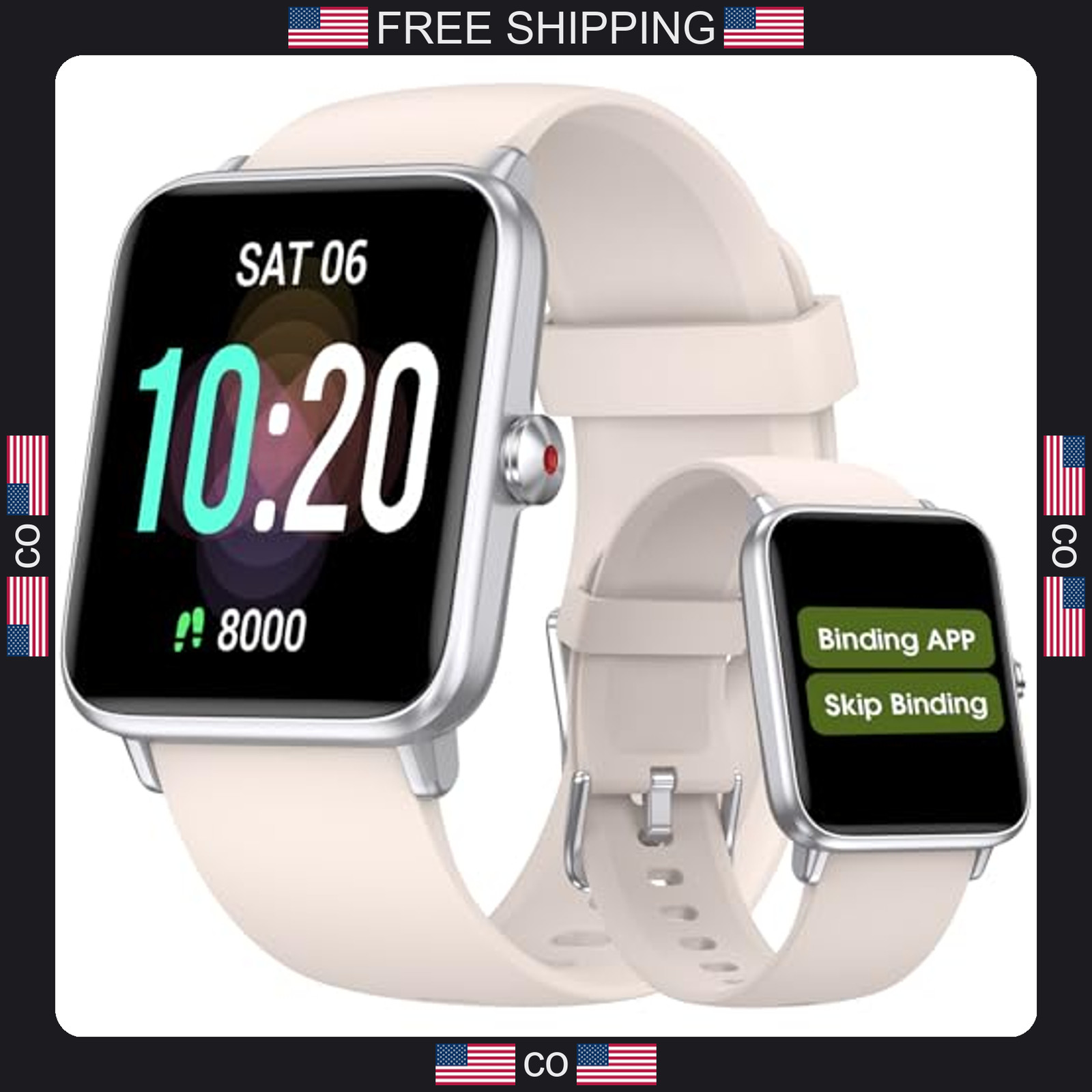 Smartwatch with Heart Rate and Sleep Monitoring for Seniors