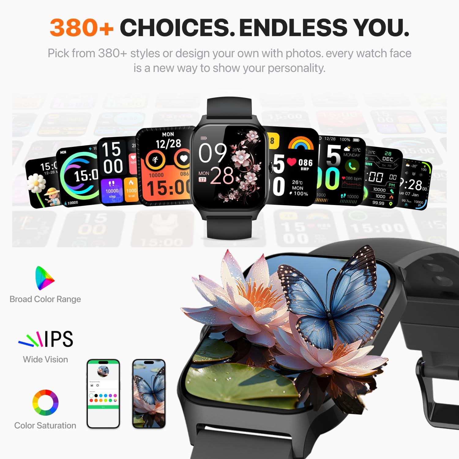 Reloj Inteligente De Pulsera Con Bluetooth Para Hombre iOS iPhone y Android 2026