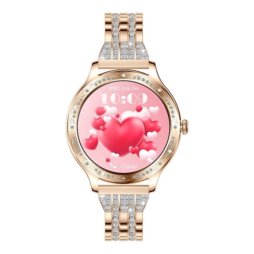 Luxury Diamond AK60 Smartwatch for Women, 1.27″ HD Screen, BT Calling 2024