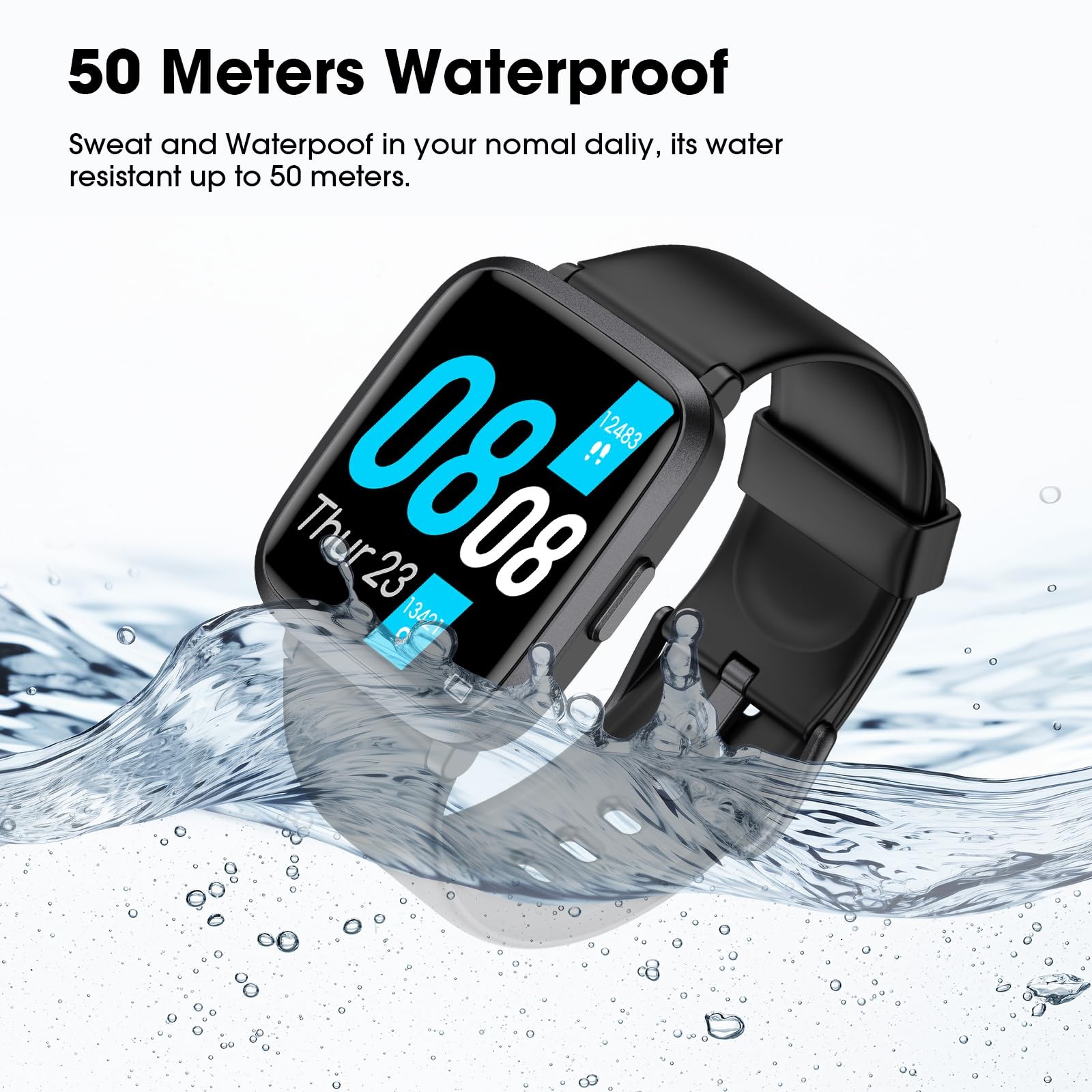 Fitness Tracker, Fitness Watch with Blood Oxygen, Blood Pressure & Heart Rate…