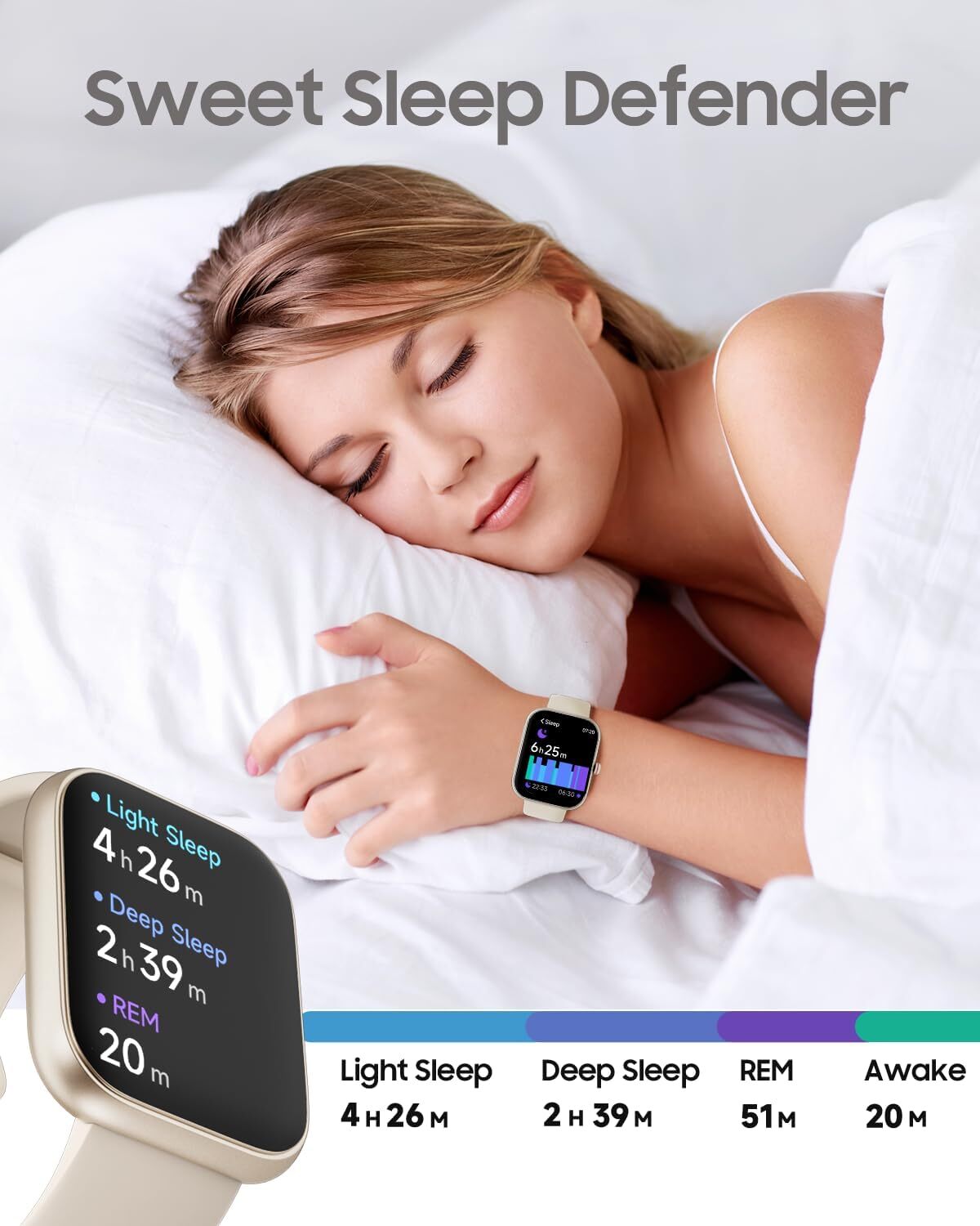 Smart Watch Men Women Fitness Tracker Heart Rate Watches for Android iOS iPhone