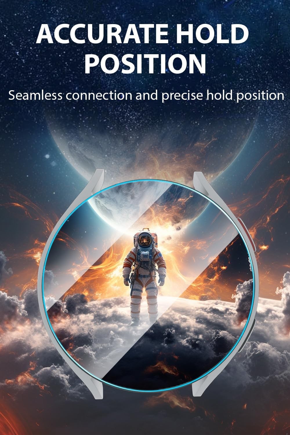 4 Pack Tempered Glass Screen Protectors for Galaxy Watch 8 40mm, Bubble Free