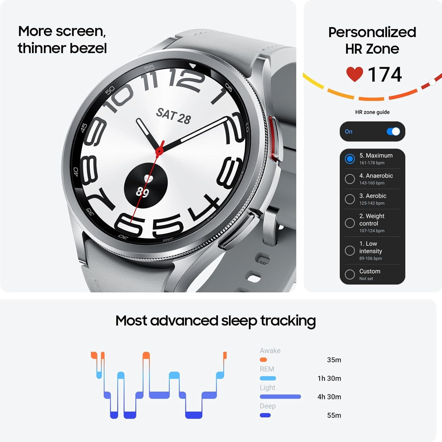 Samsung Galaxy Watch6 Classic Smart Watch 43mm, Small, Bluetooth, Silver | NEW |