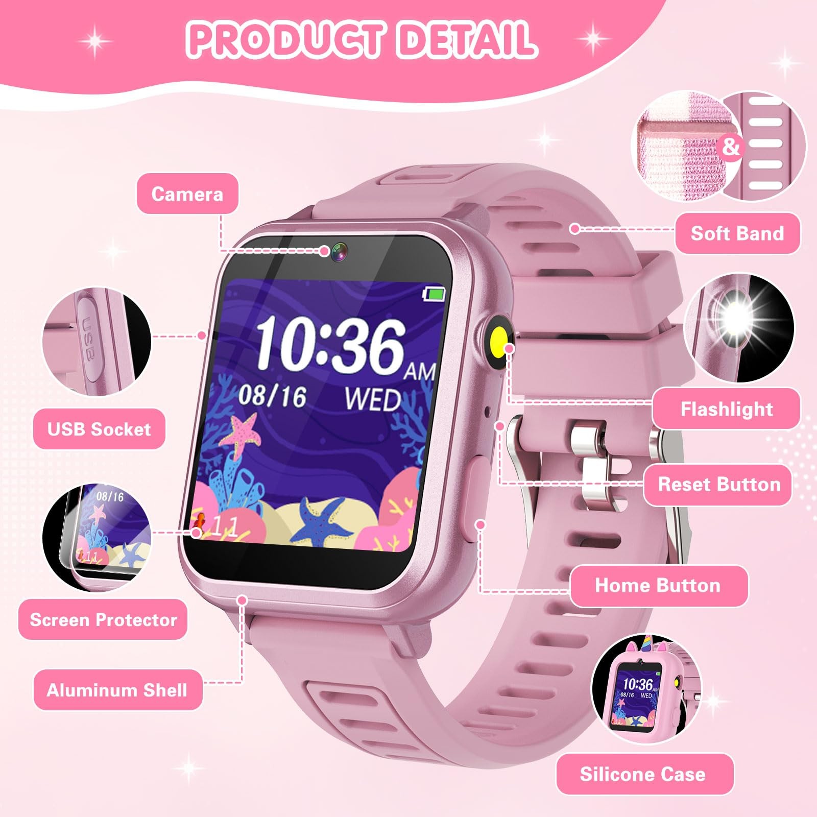 for with 39 Games Touchscreen Video, Music Player, Pedometer, Calculator, Cal…