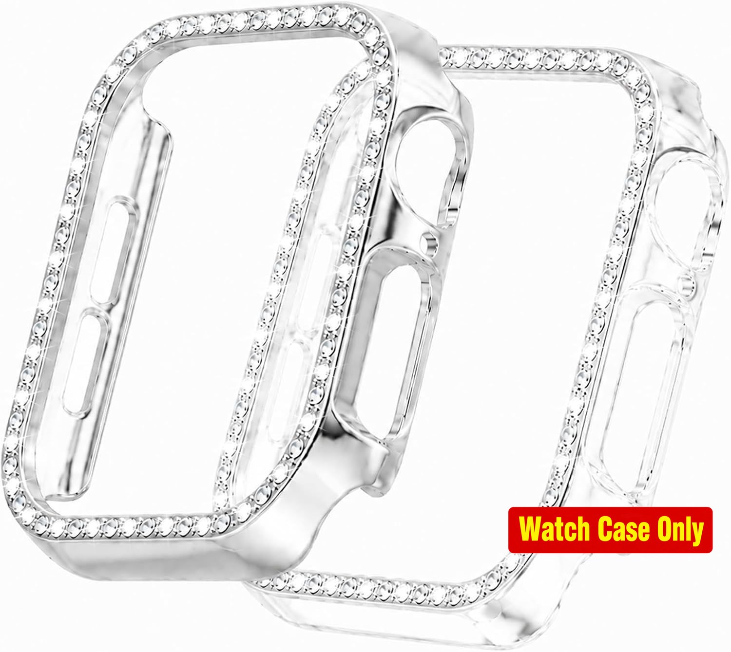 2 Pack Jewelry Case for Apple Watch 46mm – Bling Diamond Style Bumper Set