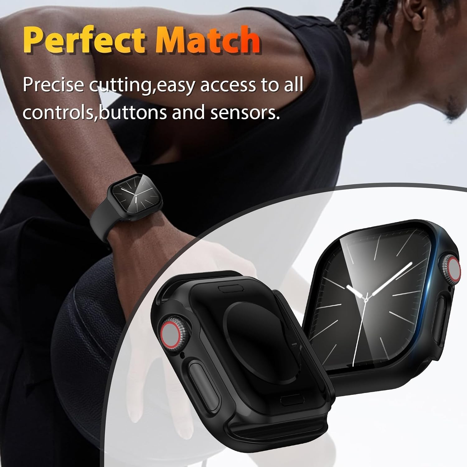2 Pack Anti-Scratch Tempered Glass Screen Protector for 42mm Apple Watch Series