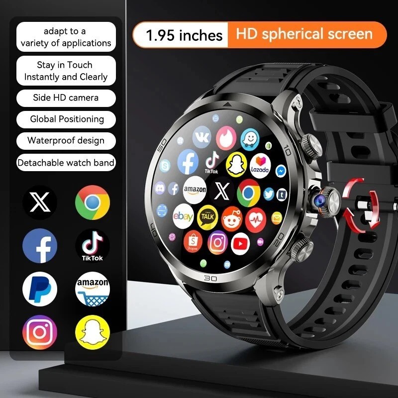 H19 32g Ram 256 Rom 1.95 4G Android 8.1 HD Rotating Camera GPS 1990mAh black