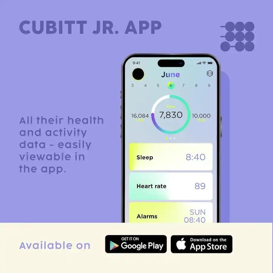 Cubitt Jr Kids Smartwatch Fitness Tracker Heart Rate Monitor Purple Excellent