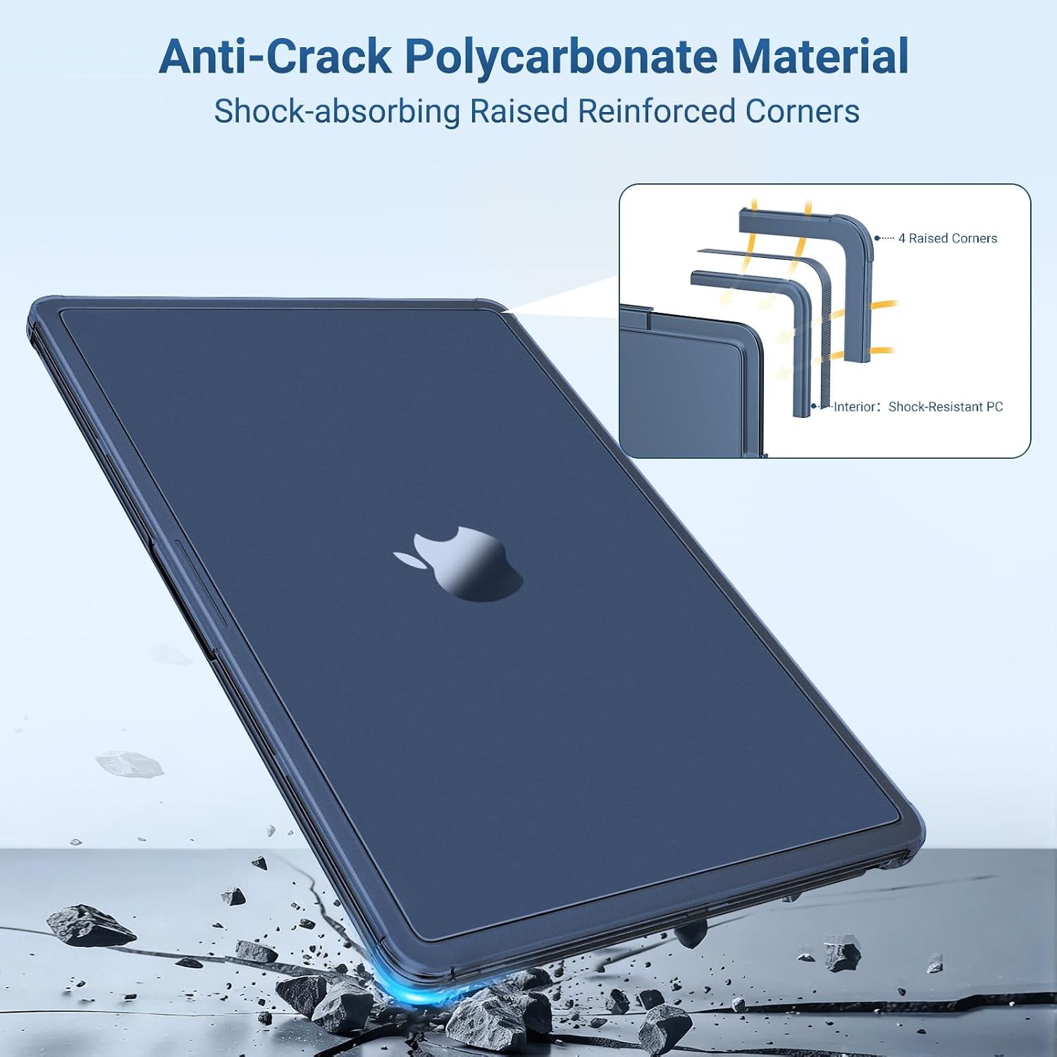 Case For Apple MacBook Air 15″ M5 M4 M3 M2 2023-2026, Matte Finish, Crack-Resist