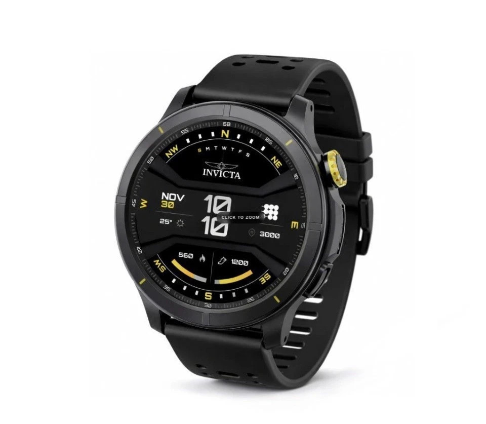 Invicta I-Tech 2 Pro Smartwatch 46mm Black Case Black Band GPS (ITECH-005) NIB