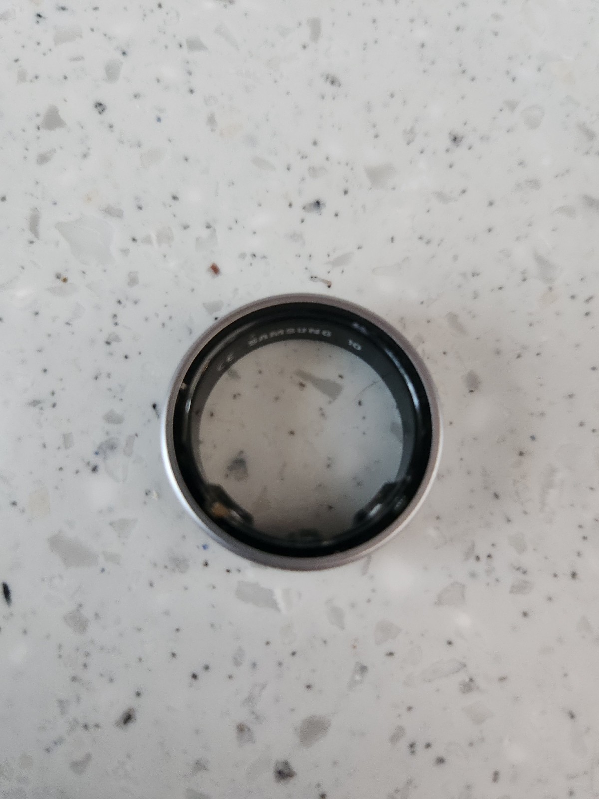 Samsung Galaxy Ring – Size 10 – Titanium Silver – Purple Removable Case
