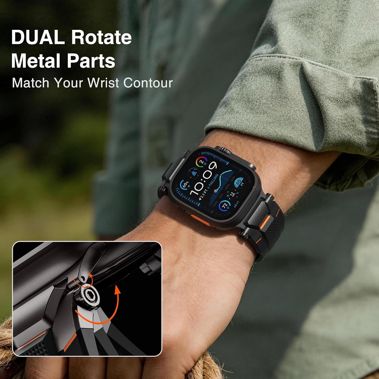 Rugged Strap Compatible with Apple Watch Ultra 49mm, Series 11 46mm, Waterproof