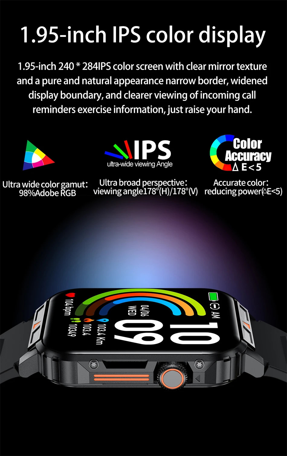 Smart Watch Bluetooth Call For Android IOS IP68 Waterproof Ftiness Watches