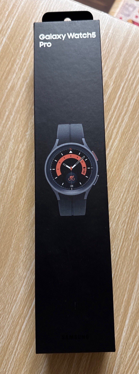 Samsung Galaxy Watch 5 Pro 45mm Black Titanium Case Smartwatch SM-R920 #4, READ!