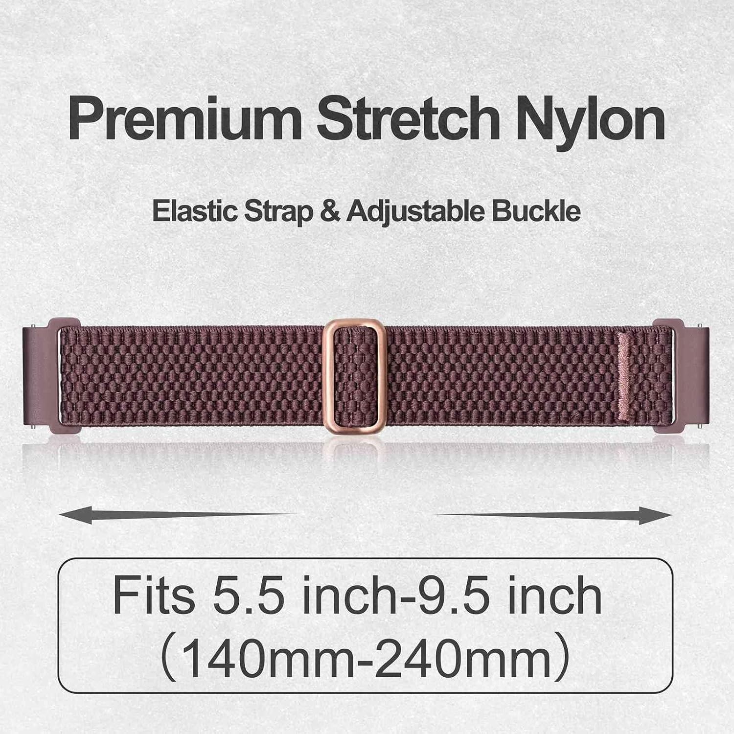 Adjustable Elastic Strap Compatible with 16mm 18mm 20mm Watches