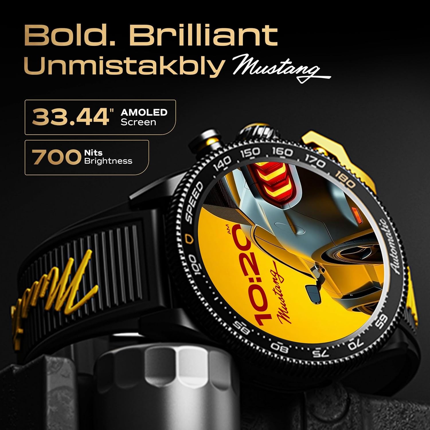 GOBOULT Newly Launched Mustang Stallion Smart Watch 1.43” AMOLED Display, Rotat