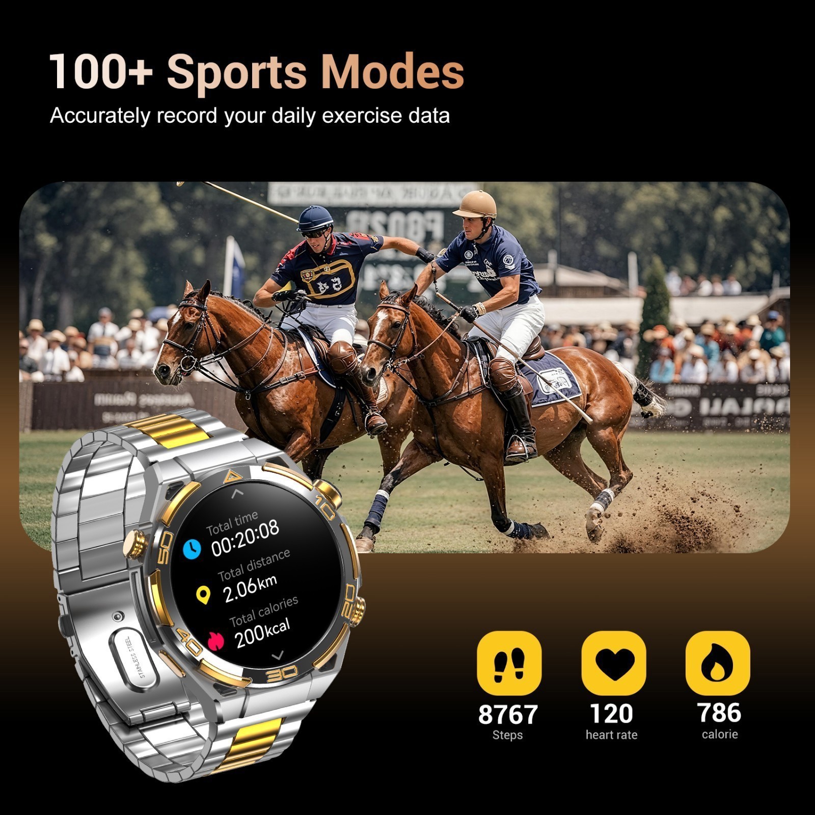 AI Smart Watch Smartwatch For Men Amoled 1.91″ HD Screen Built in Compass GPS