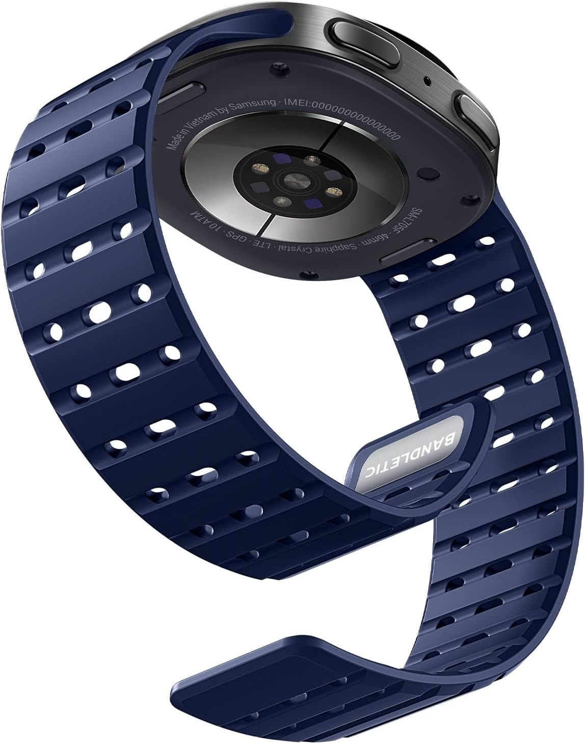 Navy Blue Magnetic Silicone Replacement Band for Samsung Galaxy Watch 8 40mm 44m