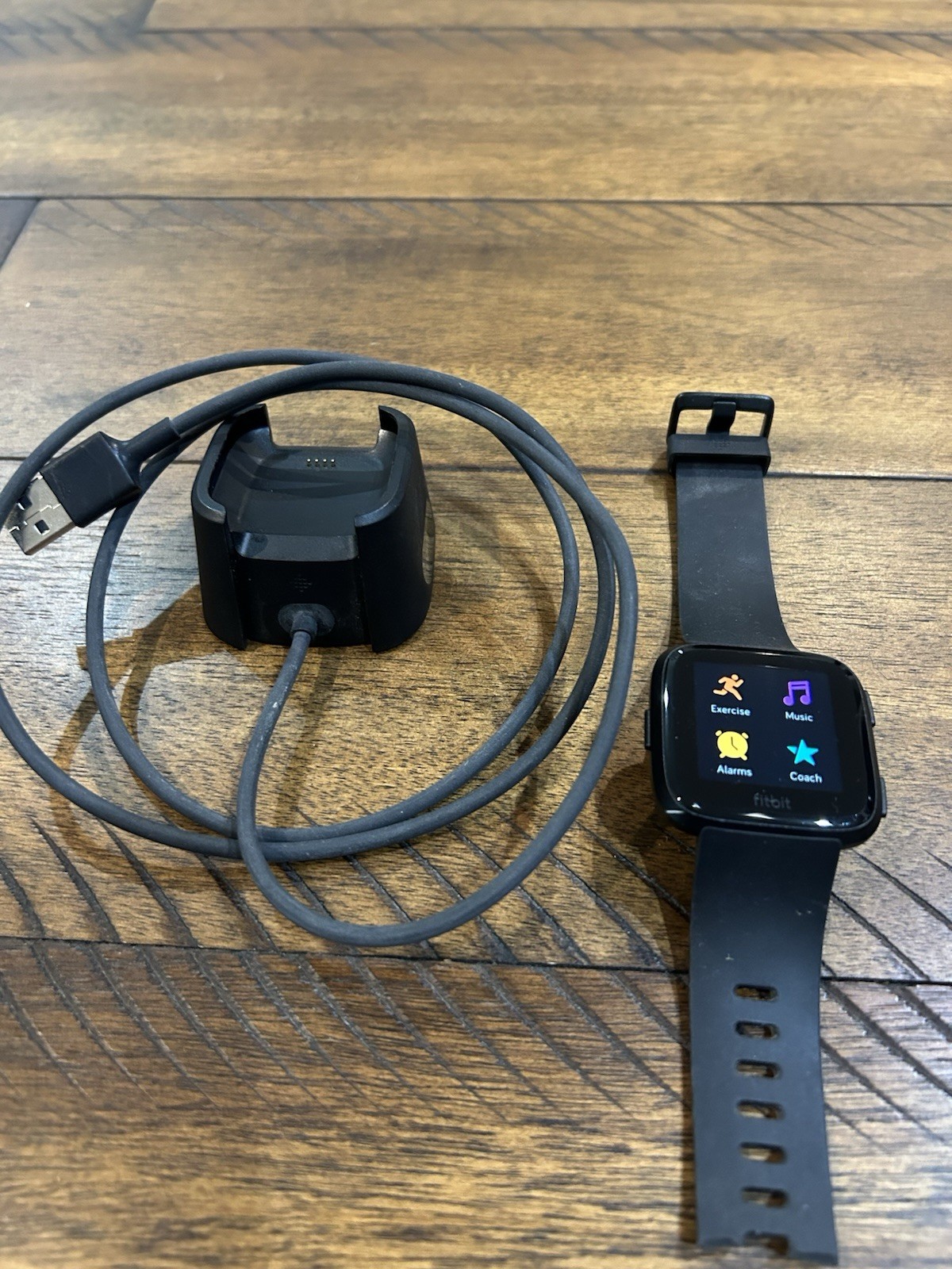 Fitbit Versa 2 40mm Black Silicone Band Smartwatch Bluetooth 4GB