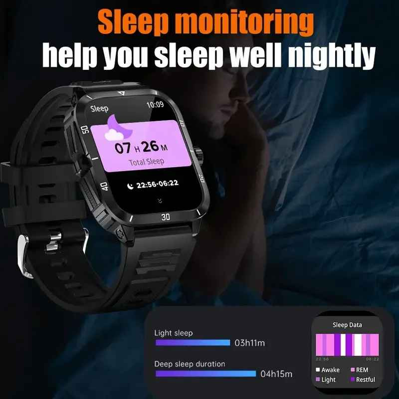 SMARTWATCH 1.96″ 430mAh WATERPROOF BLUETOOTH Fitness Sport FOR SAMSUNG/iPHONE