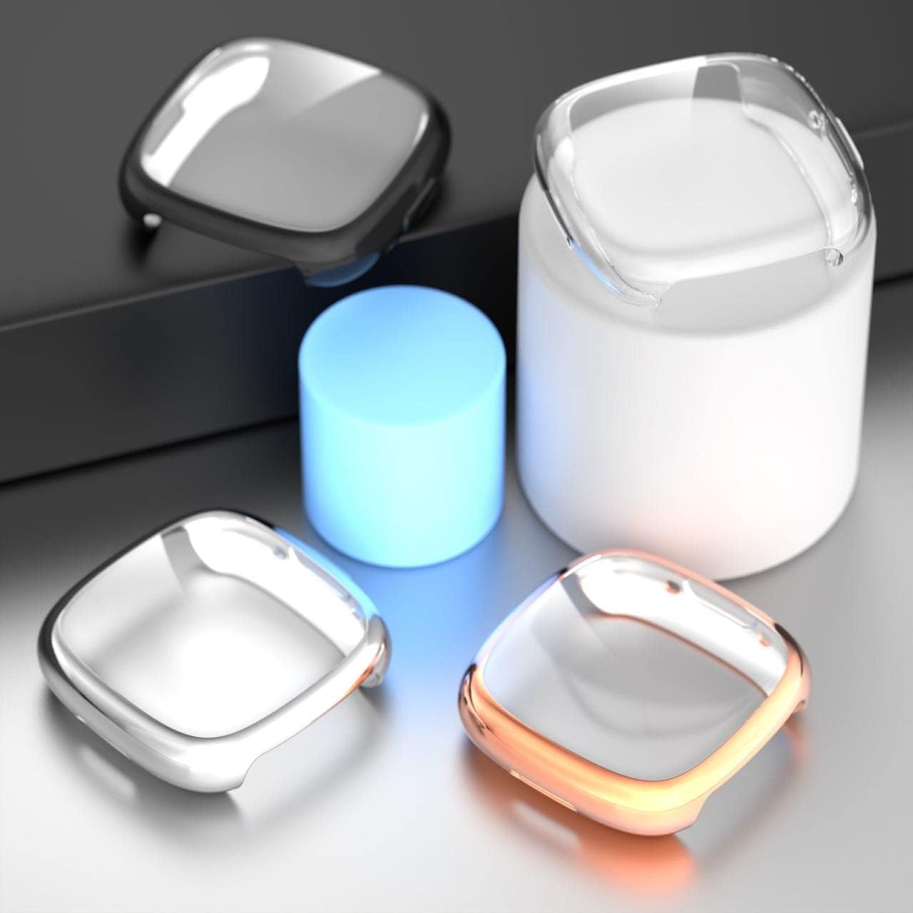 4-Pack TPU Protective Case with Screen Protector for Fitbit Sense & Versa 3