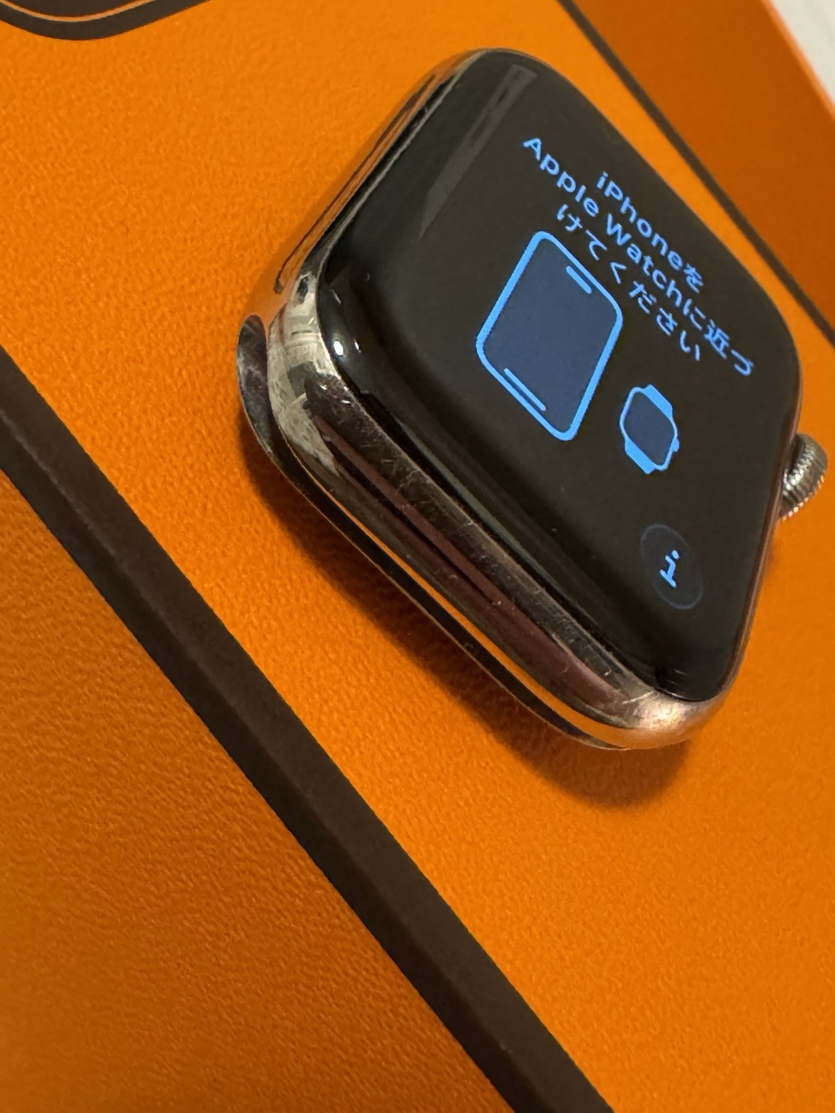 Hermes Series 6 Stainless Steel 40mm Apple Watch Cellular GPS Orange Sport Band