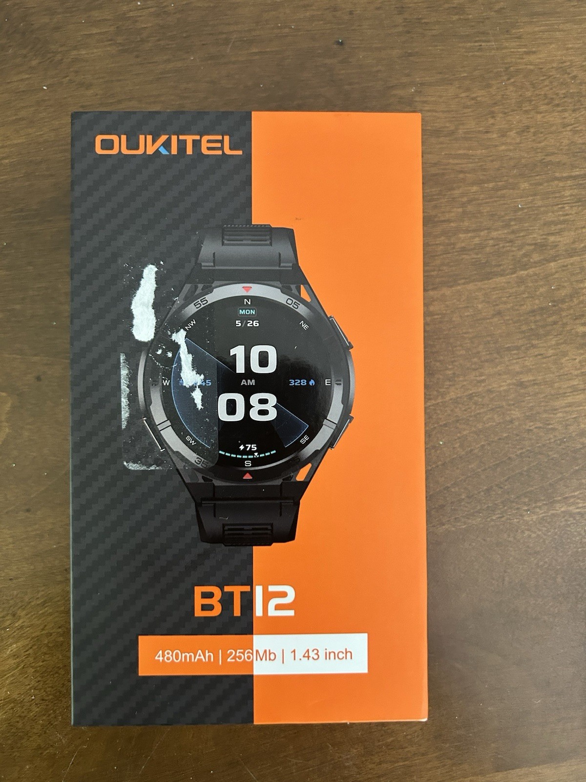 Oukitel BT12 Military Sport Smartwatch, GPS, Waterproof Men’s Black