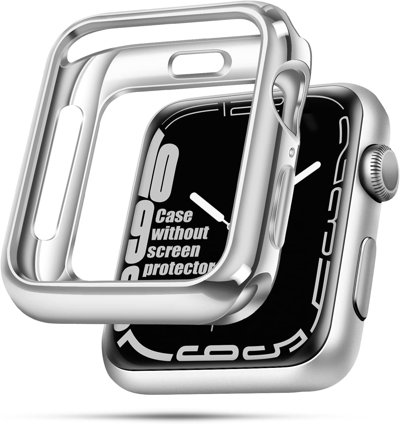 Case For Apple Watch Series 6/SE/5/4 40mm Shockproof Flexible Cover, Silver