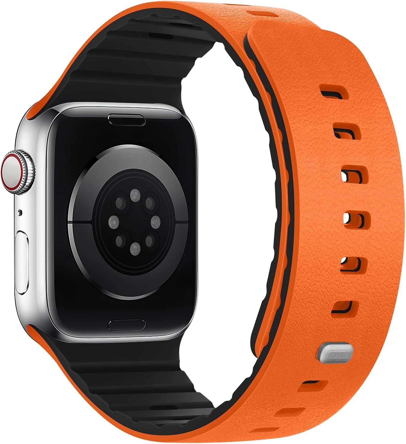 Silicone Strap Compatible with Apple Watch 42mm Series 10/11 Breathable