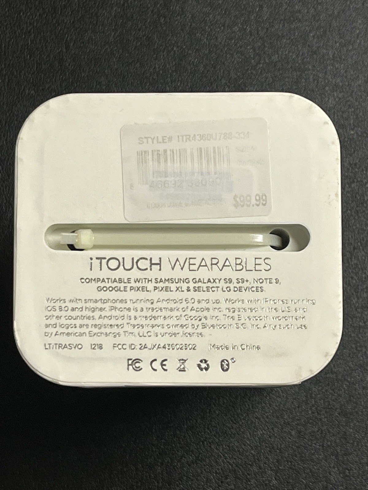 iTOUCH Curve ITR4360 Smartwatch Android iOS Compatible NEW Gunmetal Grey (ST004)