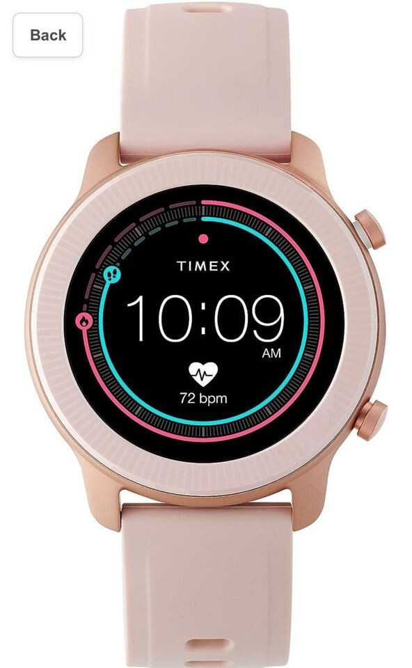 TIMEX Metropolitan R 42mm Smartwatch Pink Silicone Strap Women’s Watch Brand New