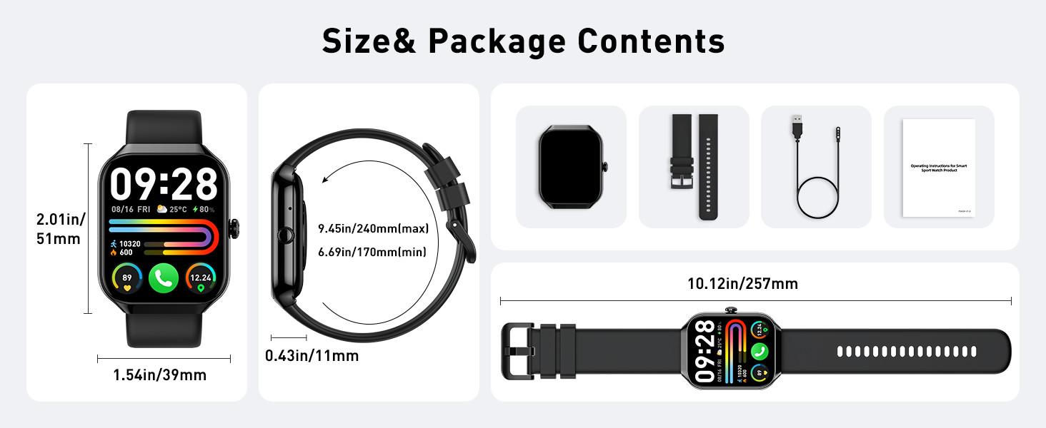 Smart Watch for Men Women(Answer/Make Call), 1.96″ HD Smartwatch 2025 Fitness