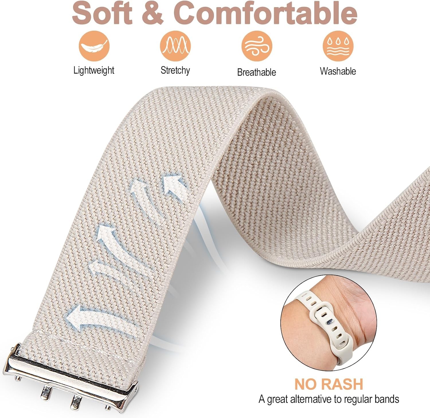 5 Pack Stretchy Nylon Strap Compatible with Samsung Galaxy Fit 3 SM-R390