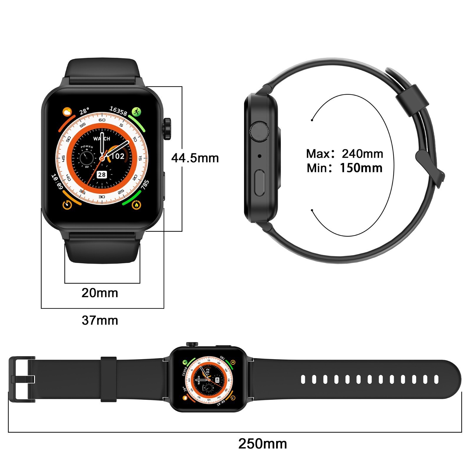 🔥2024 Smart Watch For Men/Women, Waterproof Smartwatch Bluetooth iPhone Samsung