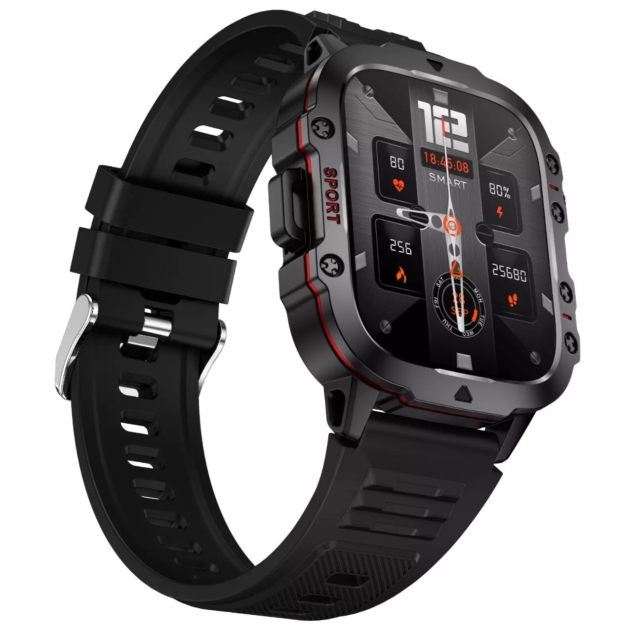 Smart Watch Military Tactical Sport Fitness Tracker for Motorola Moto G (2024)
